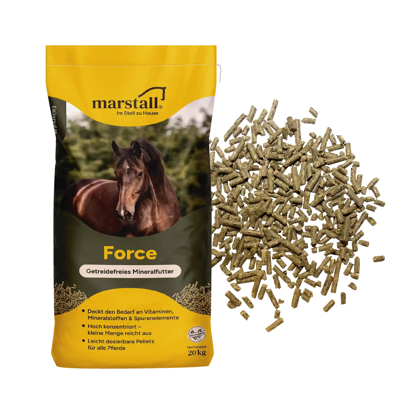 marstall Force Mini-Pellets Mineralfutter für Pferde im 20 kg Sack