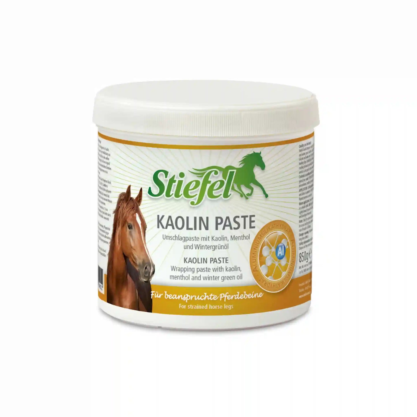 Stiefel Kaolin Paste für Pferde zur Pflege von Beinen Muskeln und Hufen mit Umschlagpaste
