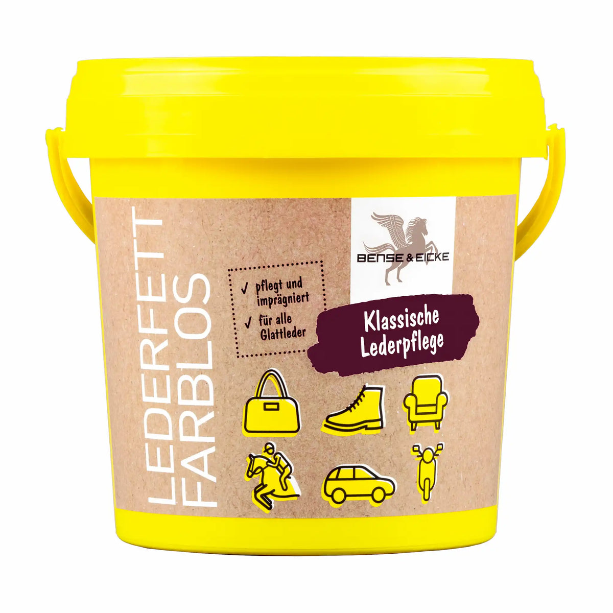 Bense & Eicke Lederfett farblos für Glattlederarten