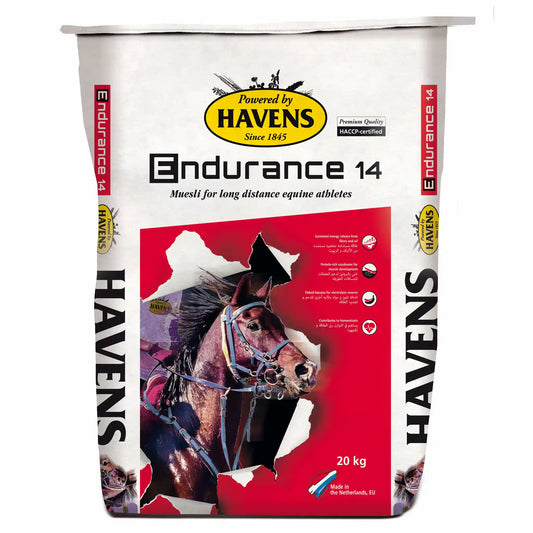 HAVENS Endurance 14 Ausdauerfutter für Distanz- und Vielseitigkeitspferde mit Energie und Elektrolyten