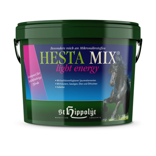 Hesta Mix Light Energy Pferdefutter für leichtfuttrige Pferde wie Haflinger und Isländer