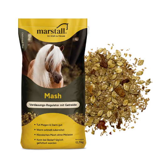 marstall Mash Pferdefutter ohne Melasse mit Leinsaat und Apfeltrester für sensible Pferde