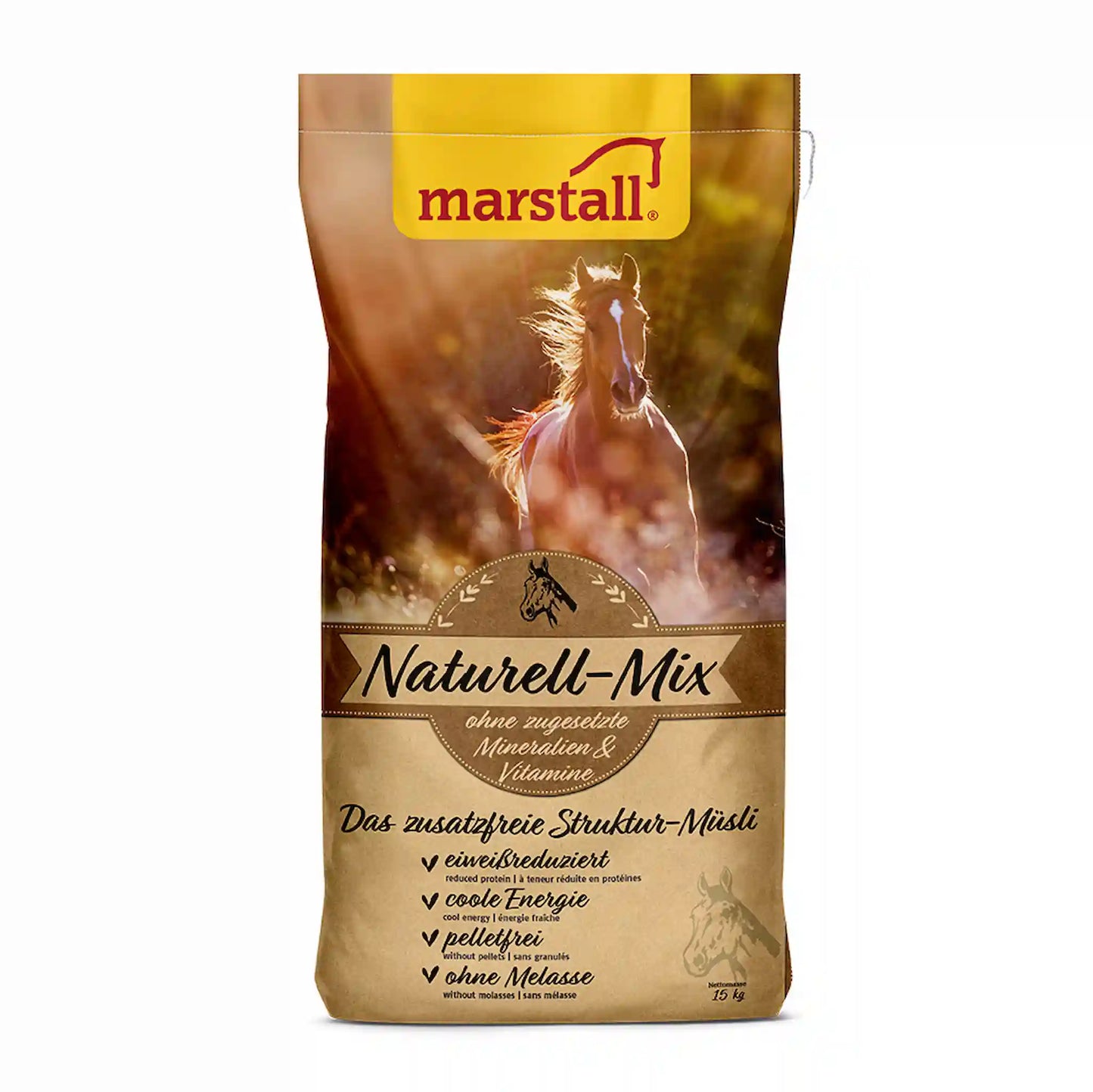 marstall Naturell Mix Müsli für empfindliche Pferde haferfrei und melassefrei mit strukturreicher Rezeptur