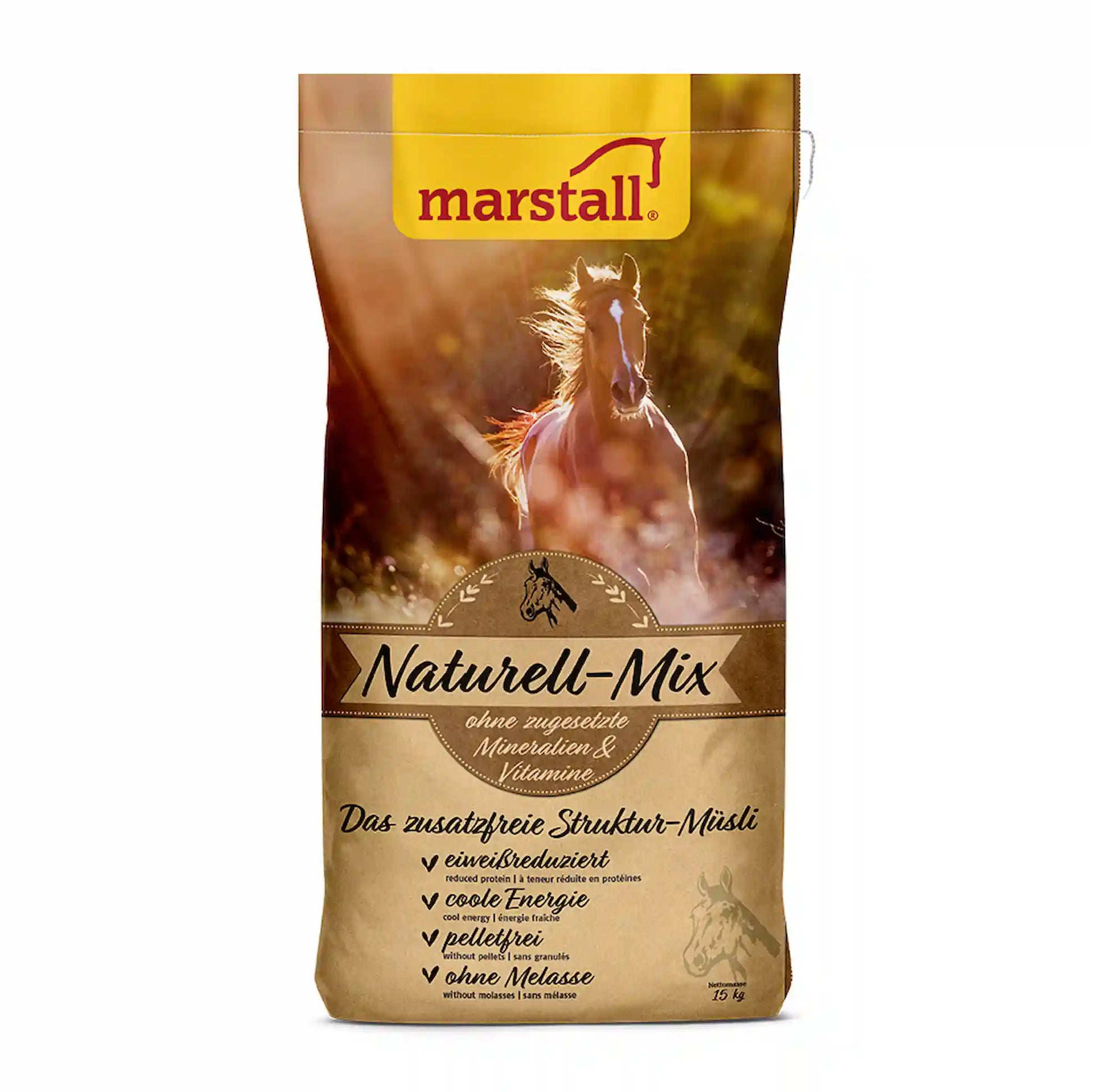 marstall Naturell Mix Müsli für empfindliche Pferde haferfrei und melassefrei mit strukturreicher Rezeptur