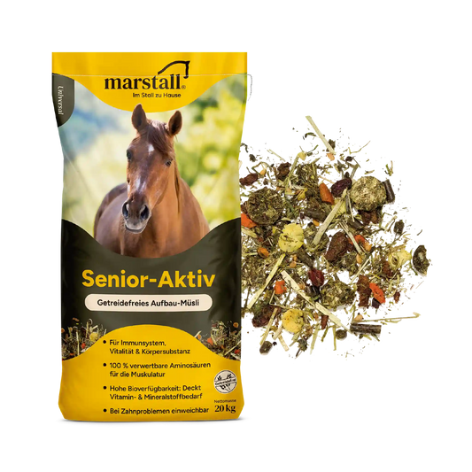 marstall Senior-Aktiv Senior-Müsli für ältere Pferde zur täglichen Fütterung und Substanzerhaltung