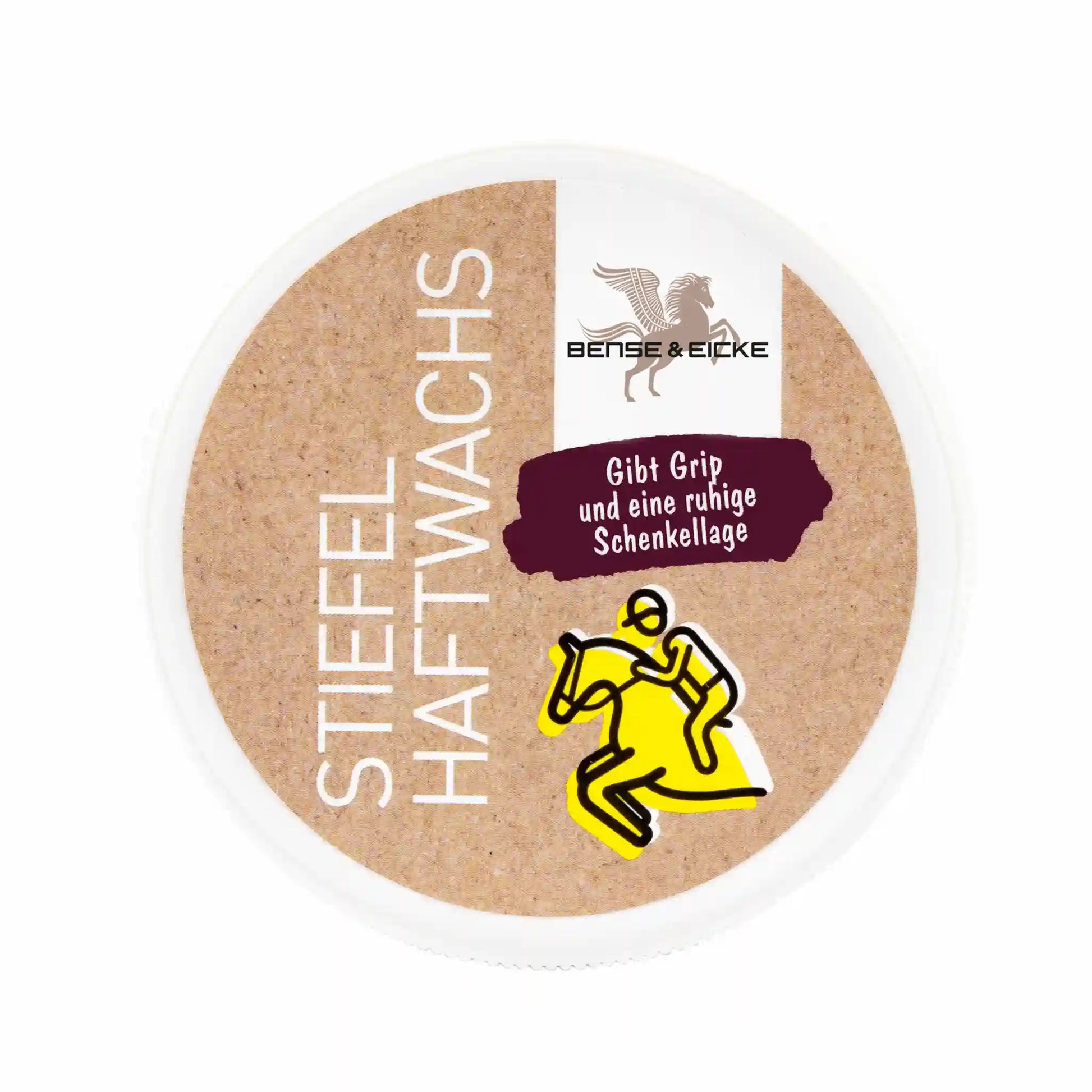 Produkt für besseren Halt im Sattel zur Unterstützung einer ruhigen Schenkellage beim Reiten
