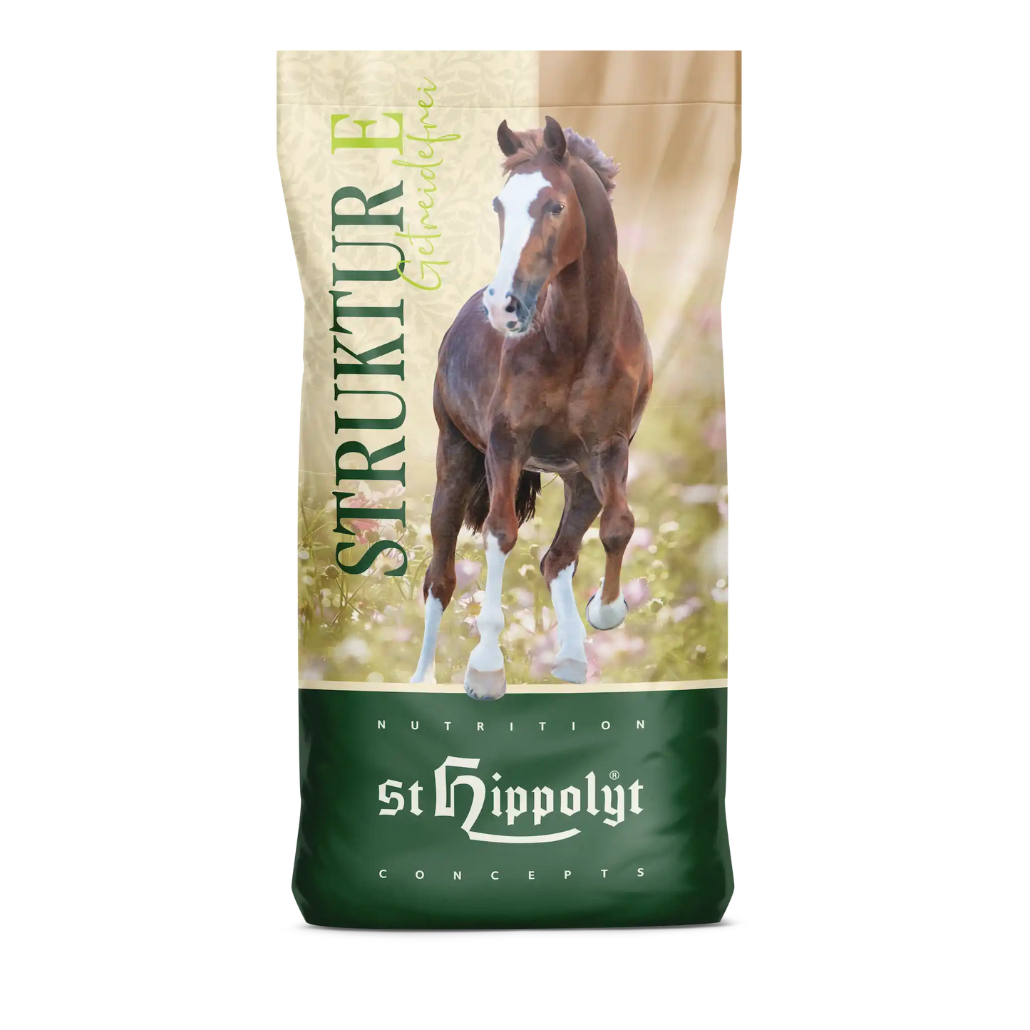 St. Hippolyt Struktur-E Getreidefrei 15 kg Müslifutter für empfindliche und leistungsgeforderte Pferde