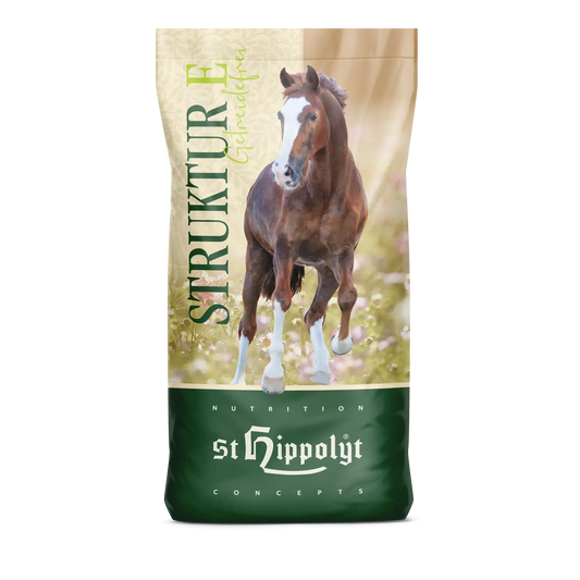 St. Hippolyt Struktur-E Getreidefrei 15 kg Müslifutter für empfindliche und leistungsgeforderte Pferde