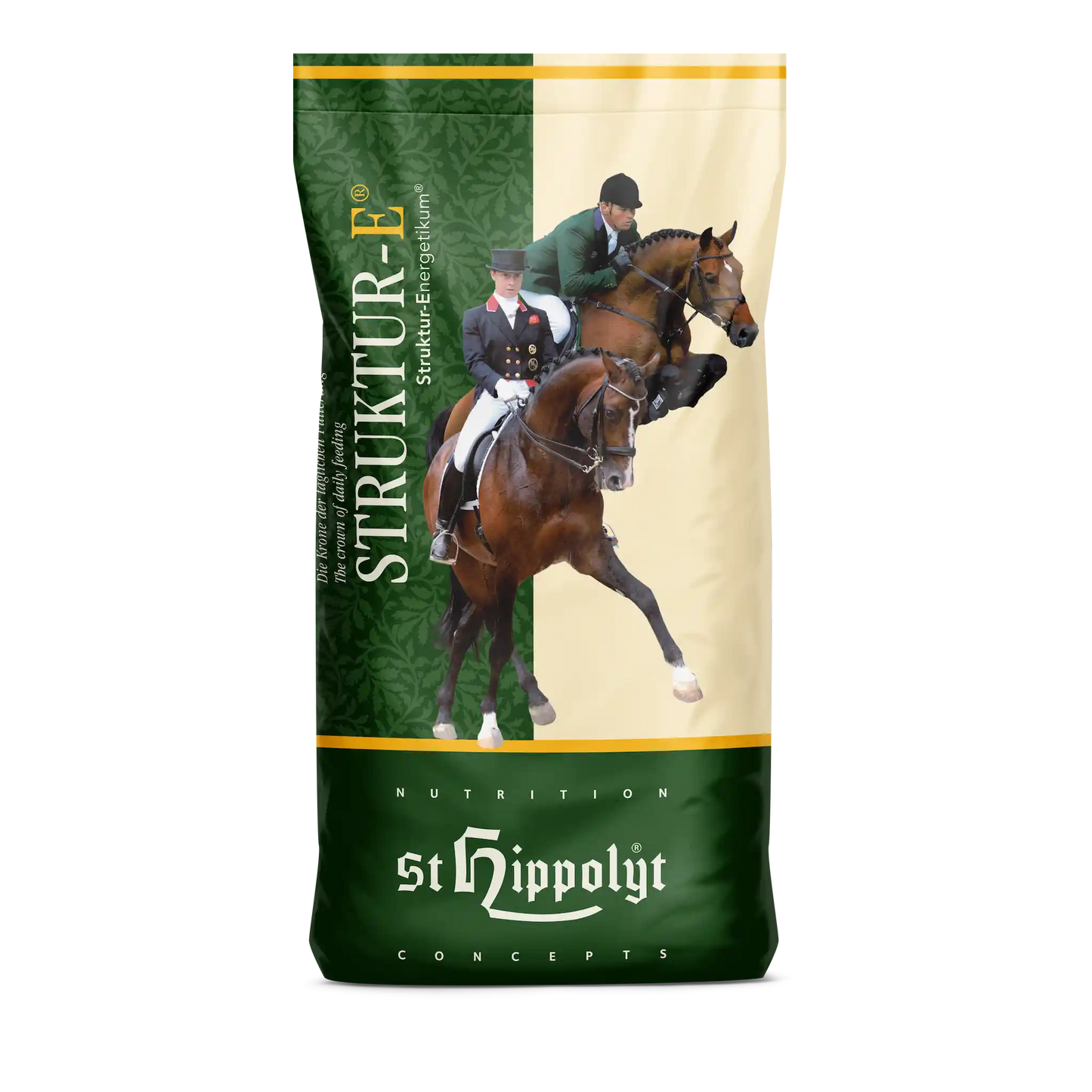 St. Hippolyt Struktur-E 20 kg Futtersack für die tägliche Versorgung von Sport- und Freizeitpferden