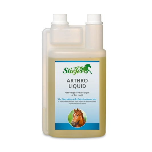 Stiefel Arthro Liquid für Pferde mit Teufelskralle und Artischocke in flüssiger Form