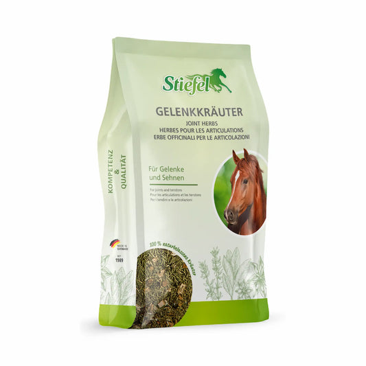 Stiefel Gelenkkräuter als 100 % naturbelassene Kräutermischung für Pferde ohne künstliche Aromastoffe