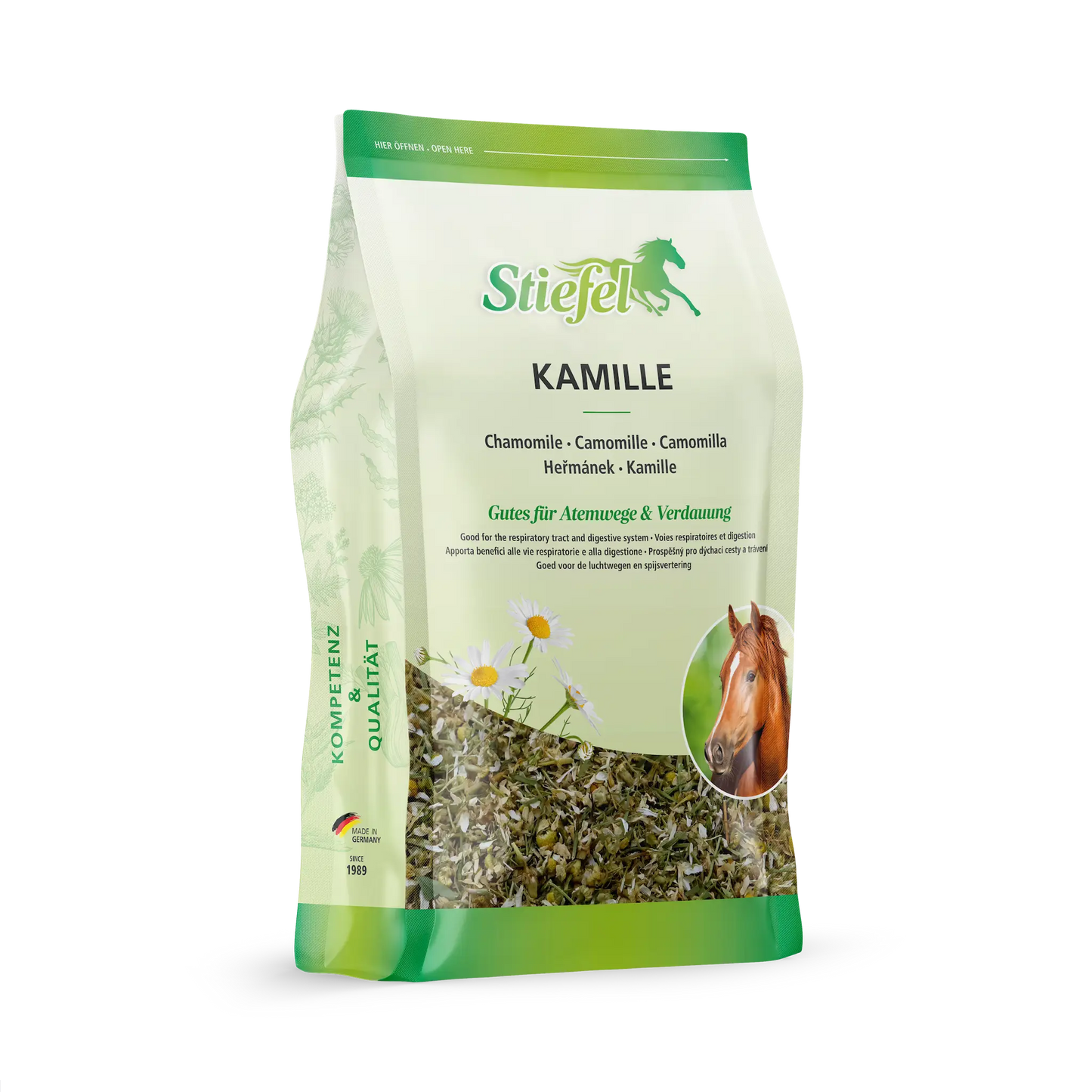 tiefel Kamille für Pferde aus 100 Prozent ganzen Kamillenblüten zur täglichen Fütterung