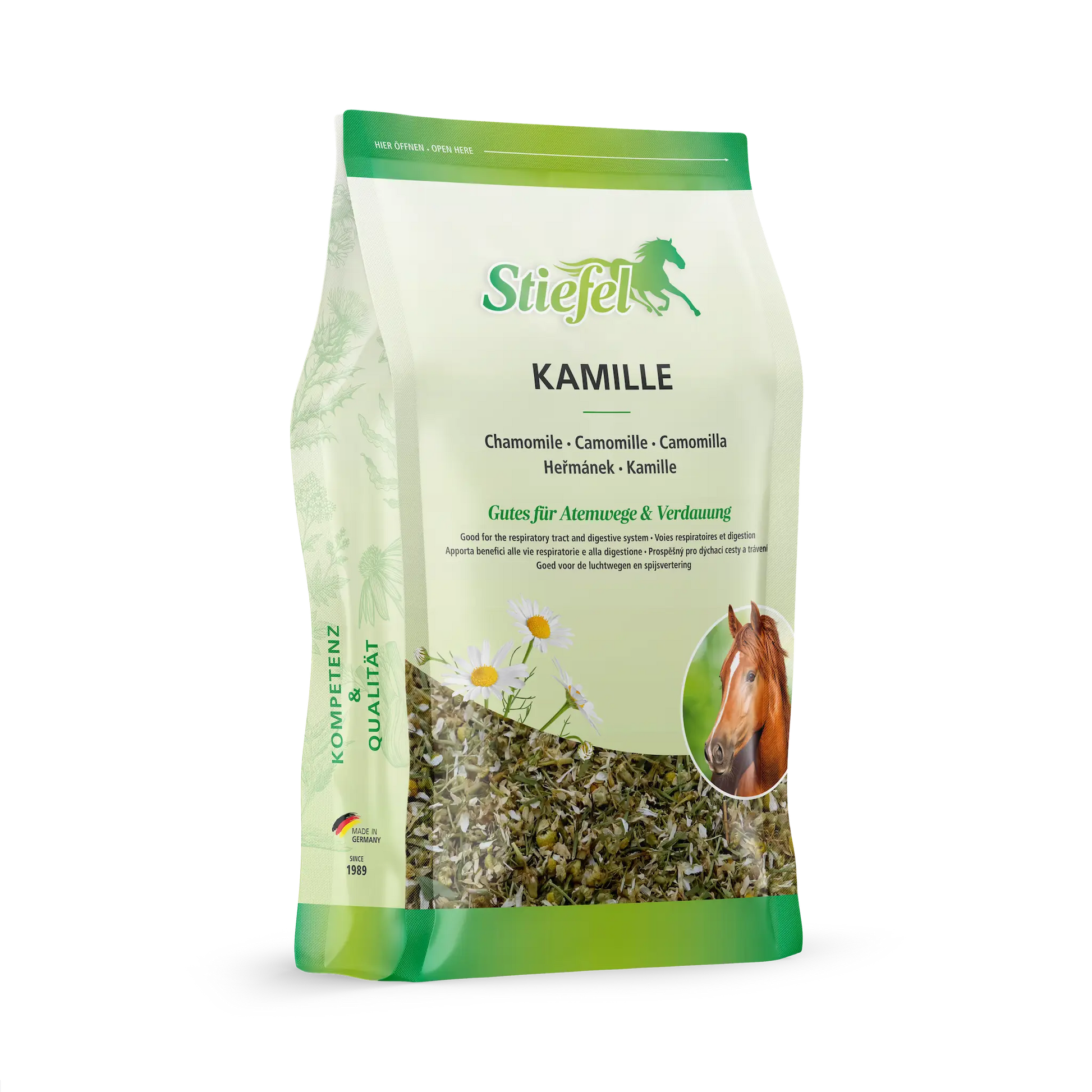 tiefel Kamille für Pferde aus 100 Prozent ganzen Kamillenblüten zur täglichen Fütterung