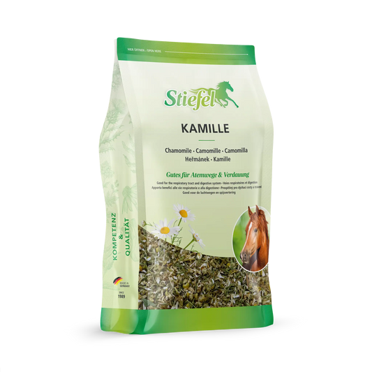 tiefel Kamille für Pferde aus 100 Prozent ganzen Kamillenblüten zur täglichen Fütterung