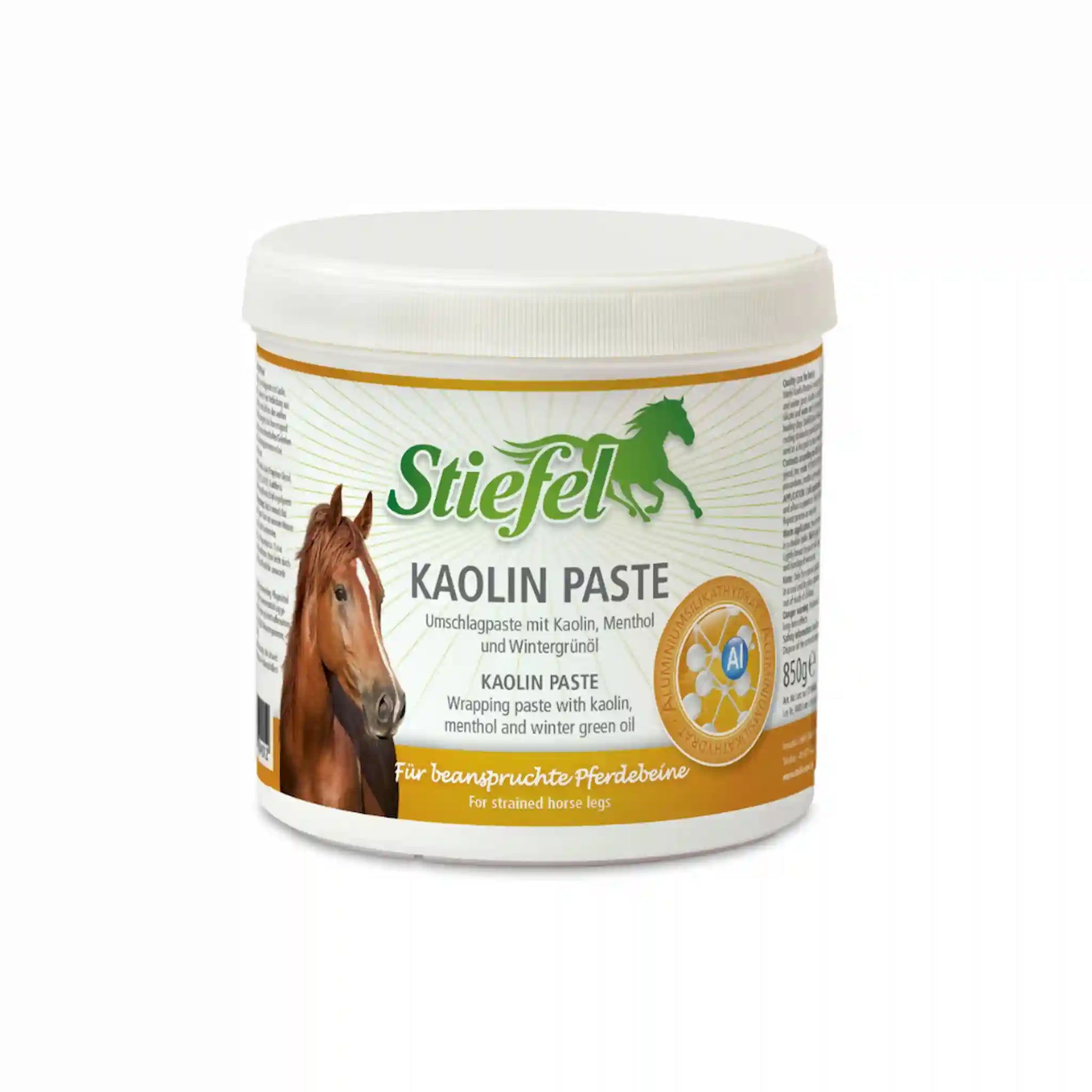 Stiefel Kaolin Paste für Pferde zur Pflege von Beinen Muskeln und Hufen mit Umschlagpaste
