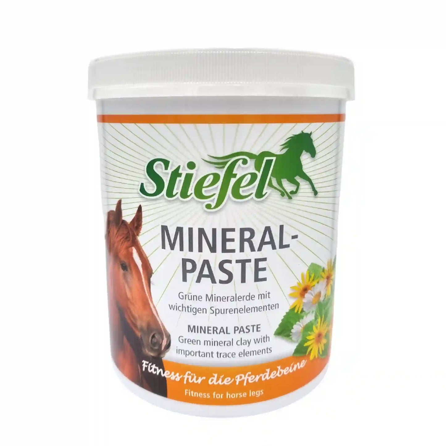 Stiefel Mineralpaste Anwendung an Pferdebeinen als Kühl- oder Wärmepackung nach Belastung