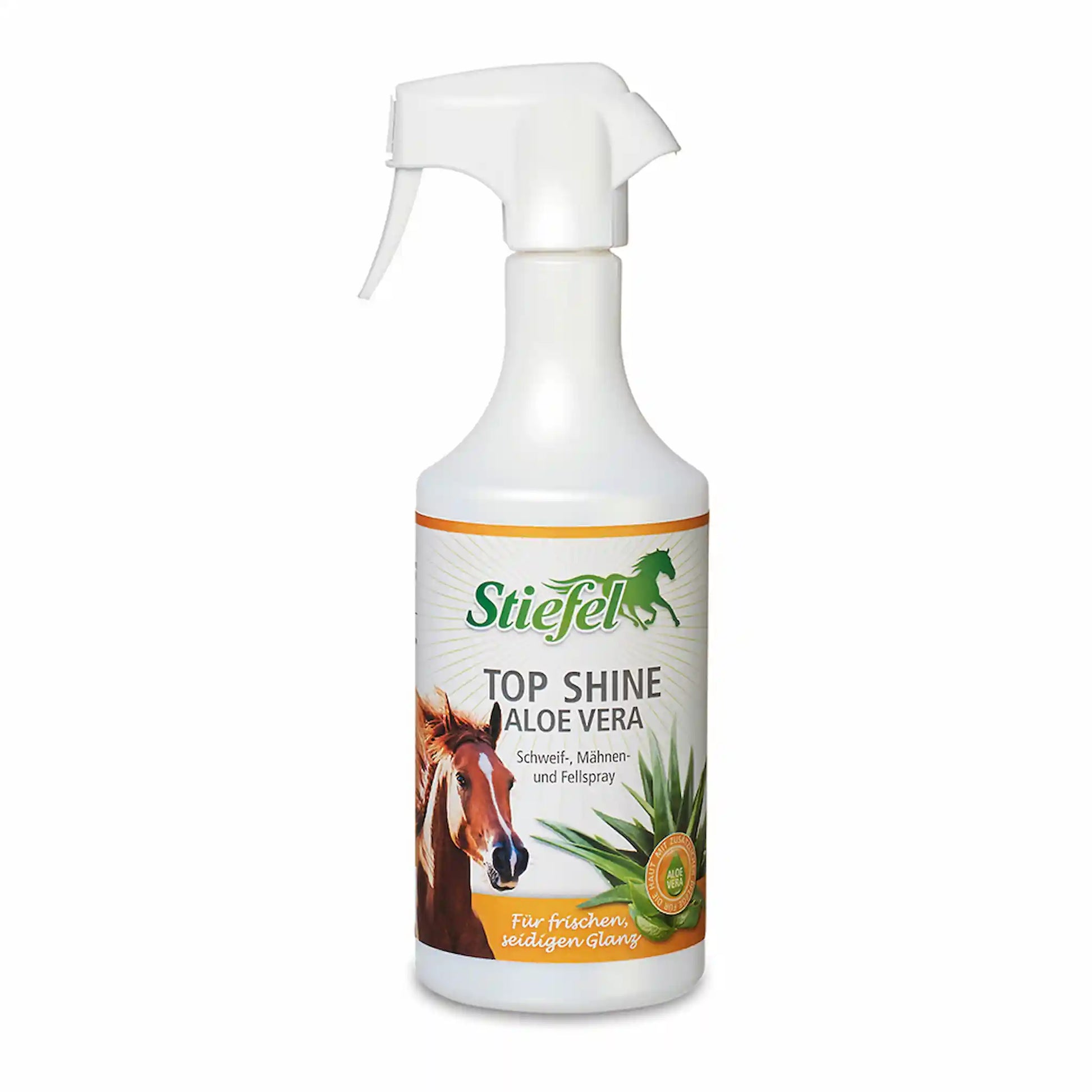 Stiefel Top Shine Aloe Vera Spray für Pferde zur Pflege von Fell Mähne und Schweif mit Glanzeffekt