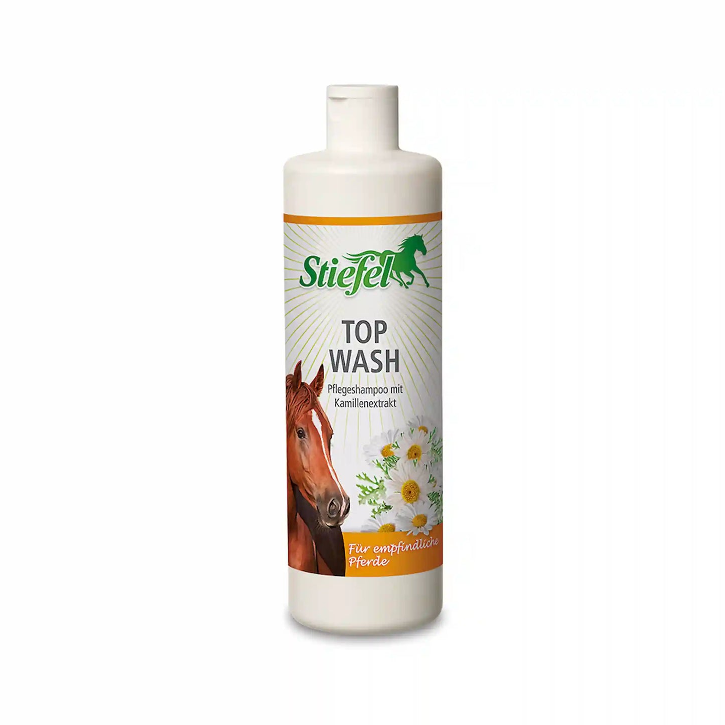Stiefel Top Wash Pferdeshampoo mit Kamillenextrakt für die milde Fellpflege bei empfindlichen Pferden