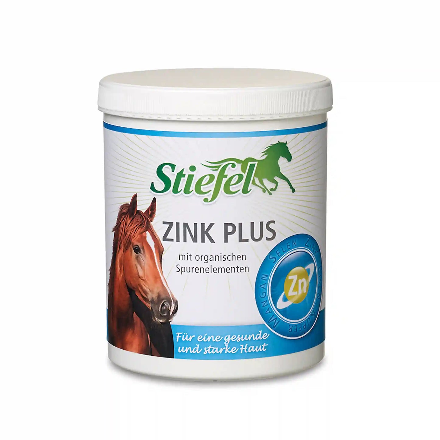 Stiefel Zink Plus Ergänzungsfutter für Pferde zur Unterstützung von Haut Fell und Hufen